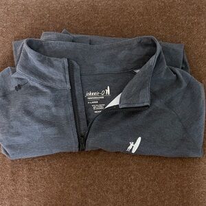 johnnie-O Men's Charcoal Zip-Up Sweater
